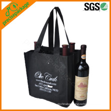 eco wholesale nonwoven black 6 pack wine bottle bag